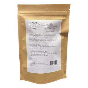 Sachet de Pu'er cru sauvage Daothé, thé rare des hauteurs du Yunnan