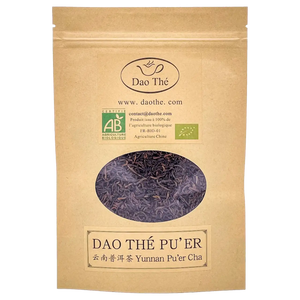 Pu'er bio Daothé, bourgeons Gong Ting en vrac, thé fermenté du Yunnan